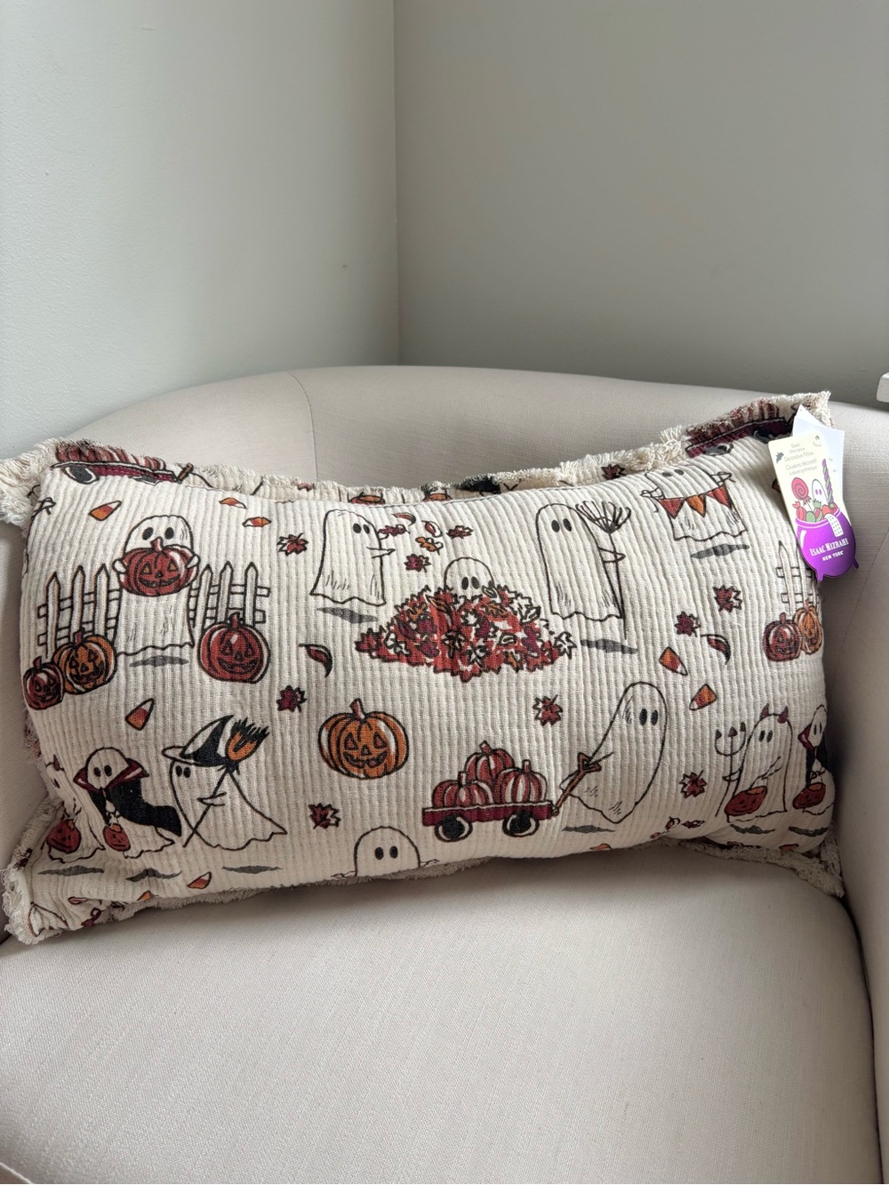 Isaac Mizrahi Viral Halloween Ghost Pillow